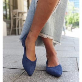 Ballerines Mays à bout pointu bleu 3