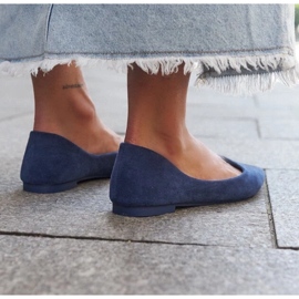 Ballerines Mays à bout pointu bleu 4