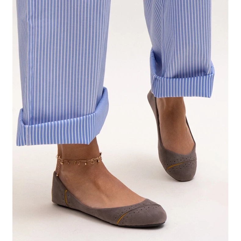 Ballerines classiques Dorris grises 1