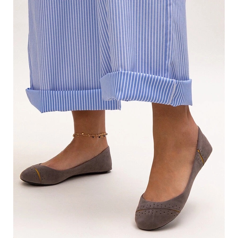 Ballerines classiques Dorris grises 2