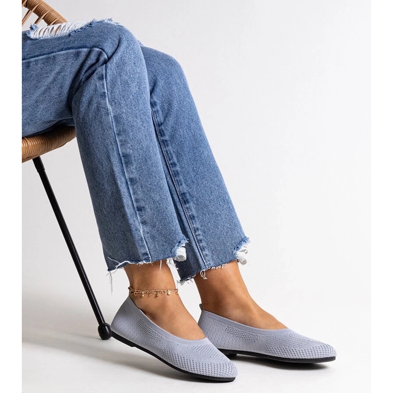 D/CEO Ballerines en tissu gris de Yafia 2 D/CEO Ballerines en tissu gris de Yafia 2