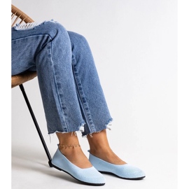 D/CEO Ballerines en tissu bleu de Yafia 2