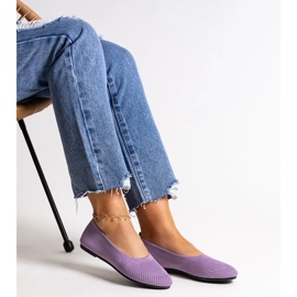 D/CEO Ballerines en tissu violet de Yafia 2
