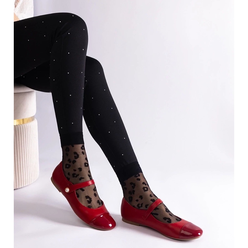 D/CEO Ballerines rouges à bout verni, fermées par velcro Jaurès 2 D/CEO Ballerines rouges à bout verni, fermées par velcro Jaurès 2