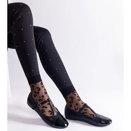 D/CEO Ballerines noires à bout verni, fermées par une boucle Gloriana le noir 2