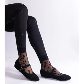 D/CEO Ballerines noires finition mate, fermées par une boucle Longhola le noir 2