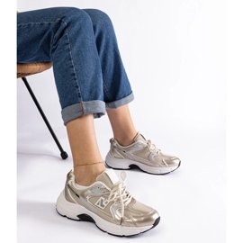 D/CEO Baskets baskets baskets Golden Sports Chaussures doré 1