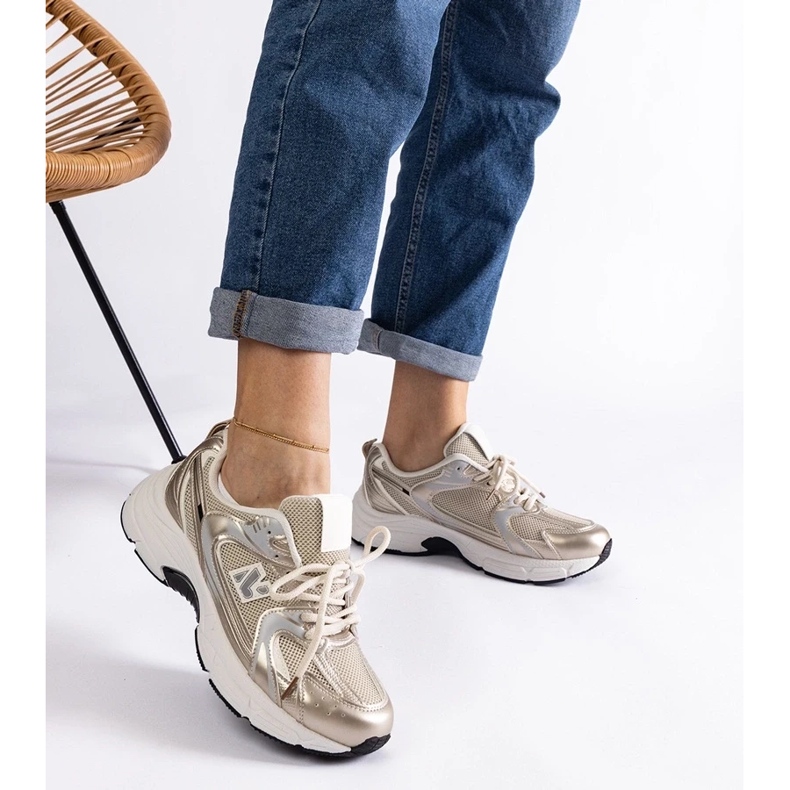 D/CEO Baskets baskets baskets Golden Sports Chaussures doré 2