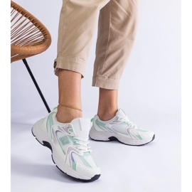 D/CEO Chaussures de sport blanches et vertes pour femmes baskets Sedilla 2