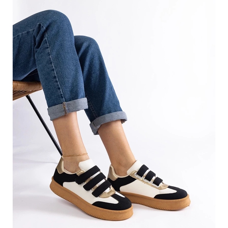 D/CEO Baskets Mena noires à fermeture velcro 2