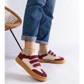 D/CEO Baskets Mena bordeaux à fermeture velcro rouge 2 D/CEO Baskets Mena bordeaux à fermeture velcro rouge 2