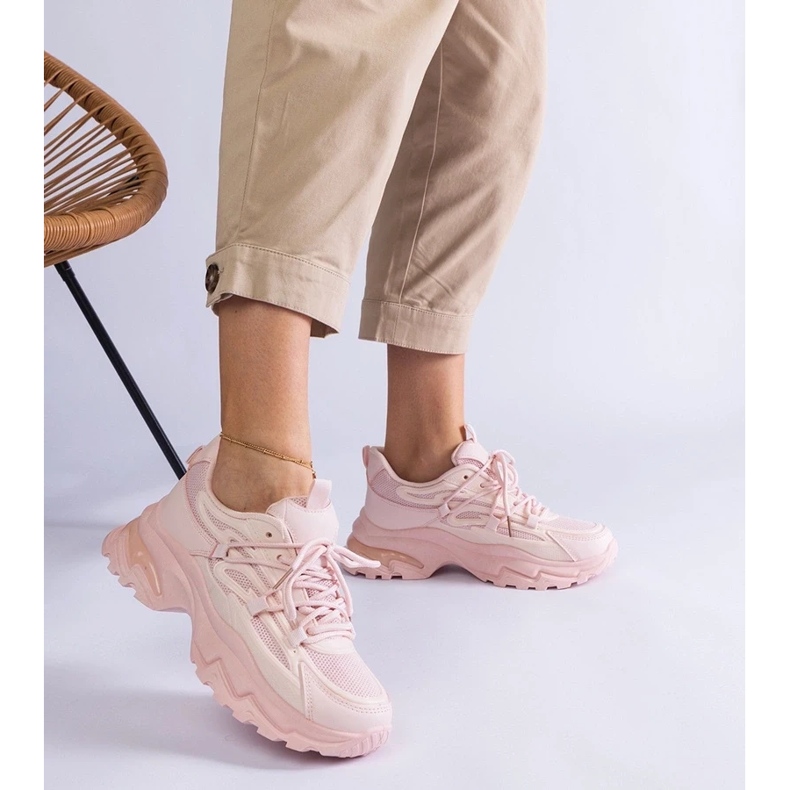 D/CEO Baskets de sport roses à semelle massive Roxana 2