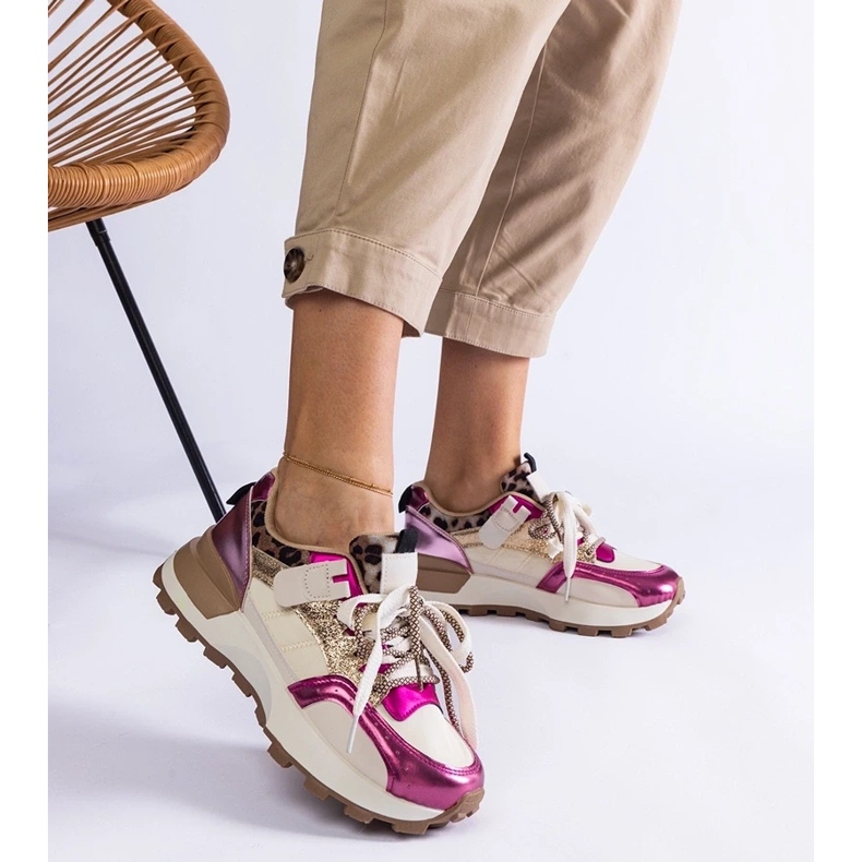 D/CEO Baskets roses décorées d'un motif animal soria 2