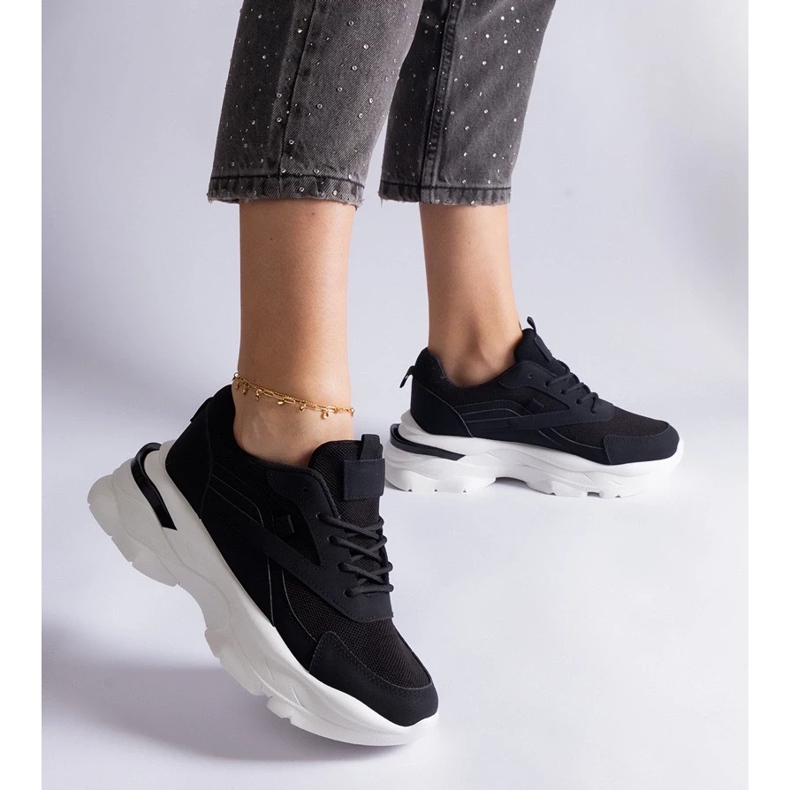 D/CEO Baskets noires à semelle plus épaisse de Guerrera le noir 1