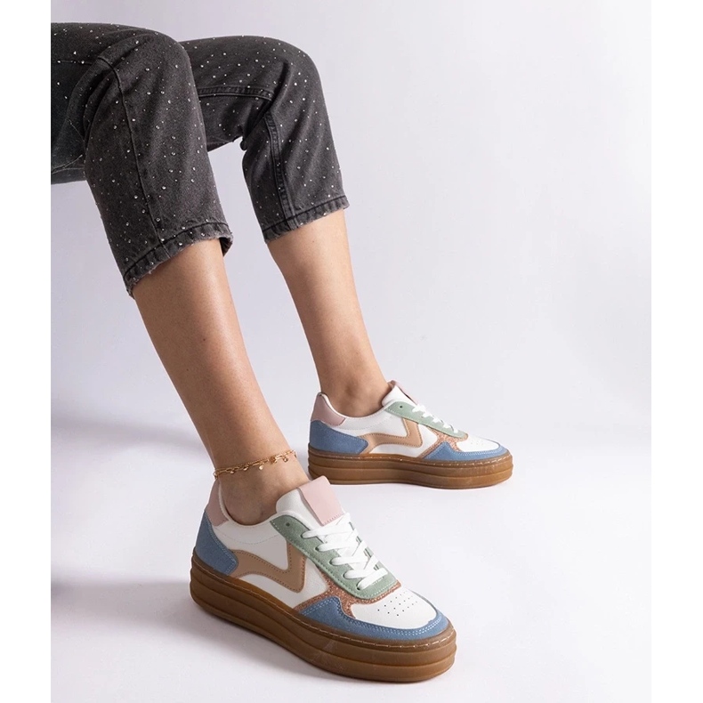 D/CEO Baskets bleues à semelle en caoutchouc Quica 1