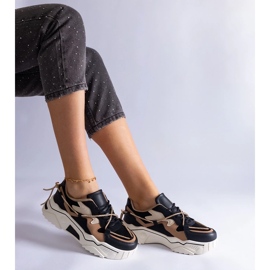 D/CEO Baskets noires ornées d'un cordon en zircon Valdez le noir 1