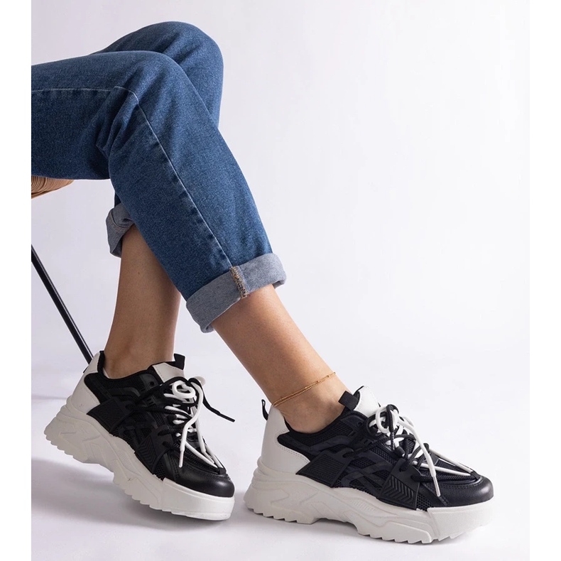 D/CEO Baskets de sport noires pour femmes Alva 1