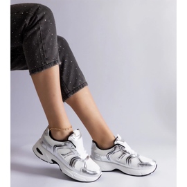 D/CEO Baskets de sport Ena blanches et argentées 2