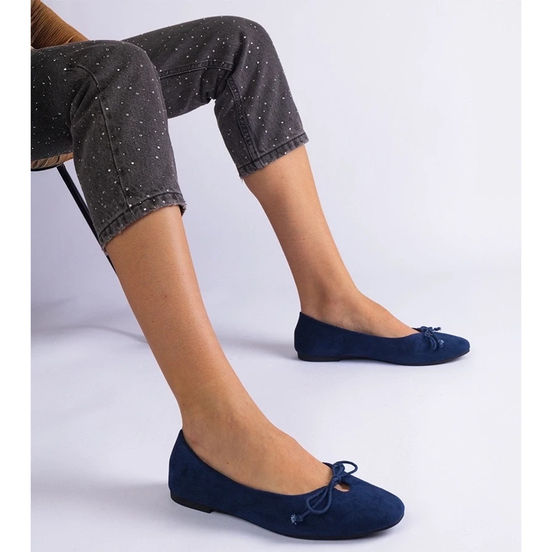 D/CEO Ballerines de la Marine avec un arc décoratif Pollinos 2 D/CEO Ballerines de la Marine avec un arc décoratif Pollinos 2