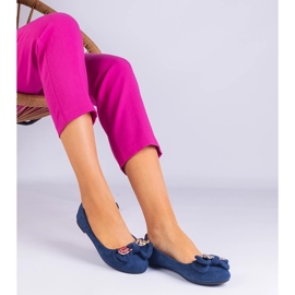 D/CEO Ballerines classiques de la Marine avec un arc masol 1