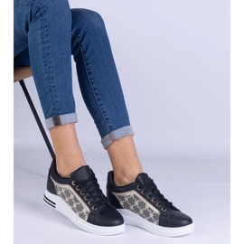 Baskets pour femmes noires sur un coin caché le noir 3