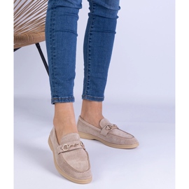 Brown OpenWork Ekozamszamowe Mandons avec une décoration dorée brun 1