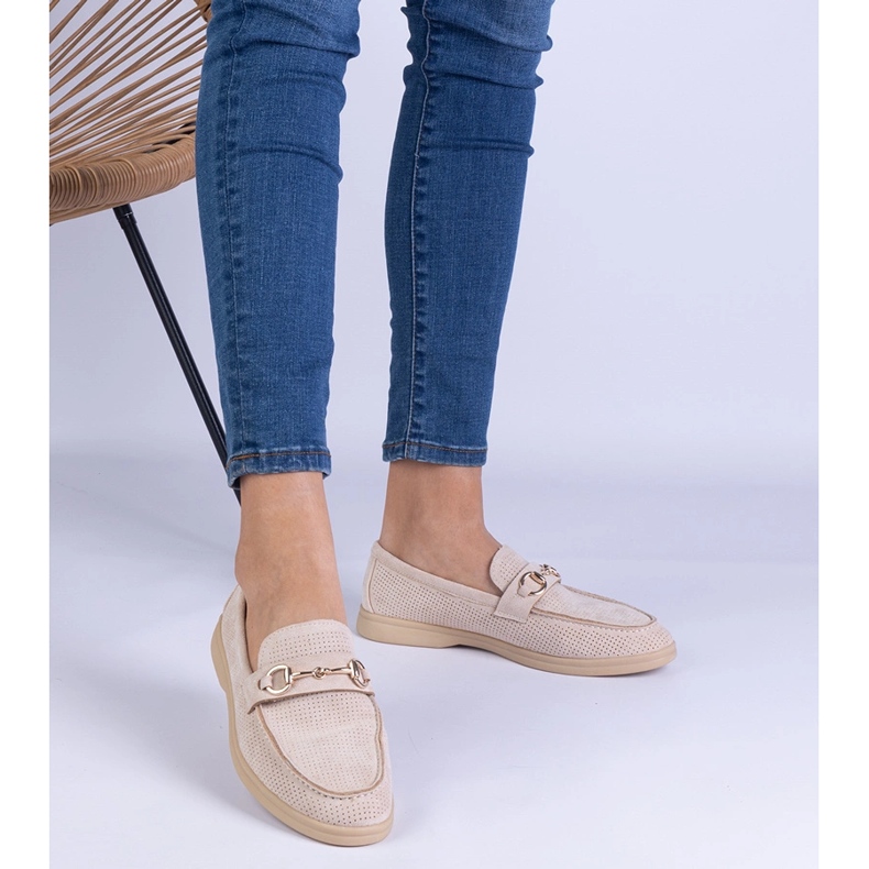 Boucages Beige OpenWork Ekozamzamowe avec une décoration dorée 1