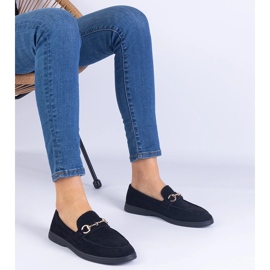 Black OpenWork Ekozamzamowe Mandards avec une décoration dorée le noir 1