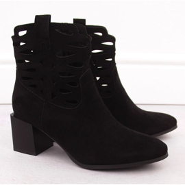 M.Daszyński Bottes de femmes sur le pilier M. Daszyński noir le noir 1