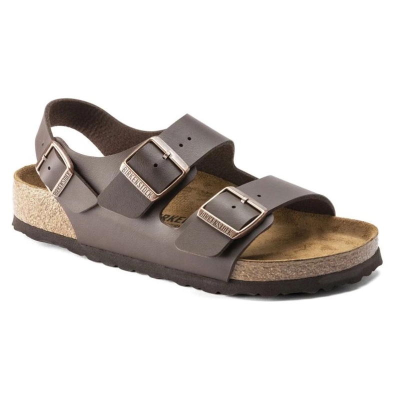 Sandales masculines Birkenstock Milano BS 0034701 Brown brun 1