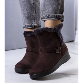 D/CEO Bottes isolées marron sur le talon compensé Capo brun 1