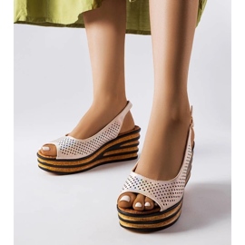 D/CEO Espadrilles compensées beiges Griner 2