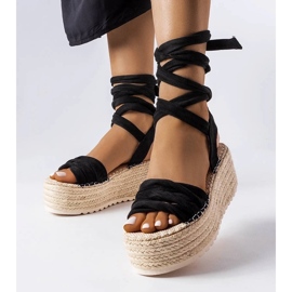 D/CEO Espadrilles noires à plateforme de Loiseau 2
