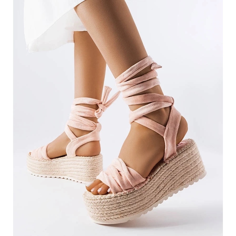 D/CEO Espadrilles roses à plateforme de Loiseau 1