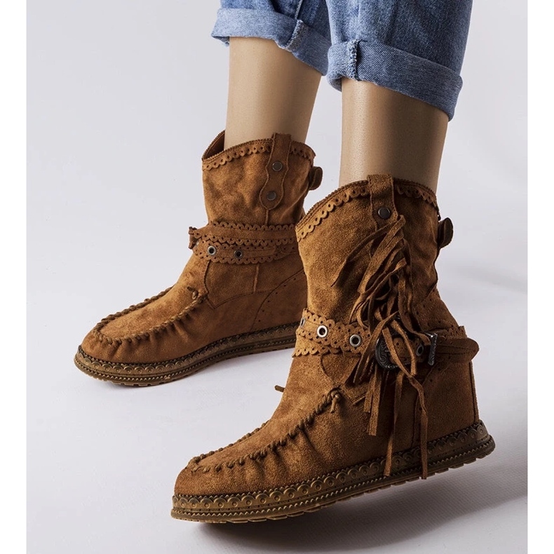 D/CEO Bottes compensées marron de Teodata brun 1