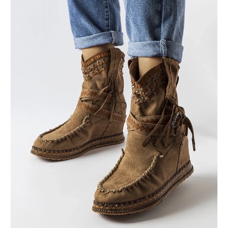 D/CEO Bottes compensées marron foncé de Beausoleil 1