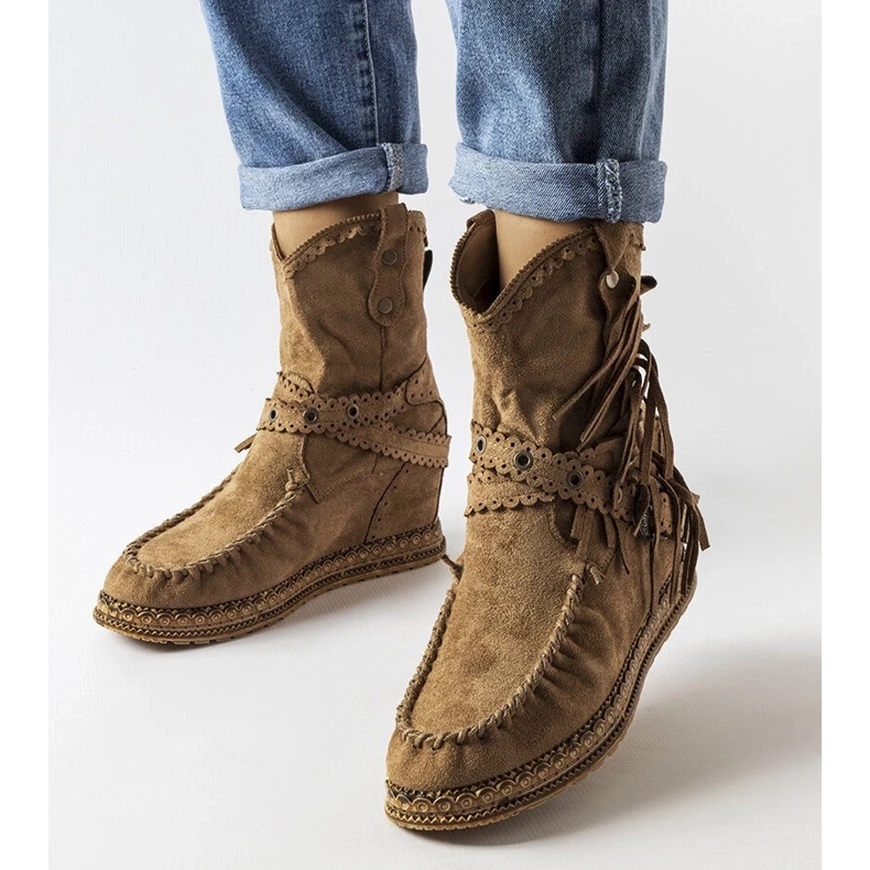 D/CEO Bottes compensées marron foncé de Teodata brun 1