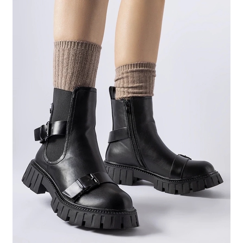 D/CEO Bottines noires à semelle massive Fontarine 1