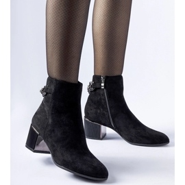 D/CEO Bottines noires avec chaîne en éco-daim Fenughedu 1