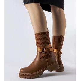 D/CEO Bottines chaussettes isolées marron de Picker brun 1