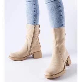 D/CEO Bottines en éco-daim beige d'Agordino 1 D/CEO Bottines en éco-daim beige d'Agordino 1