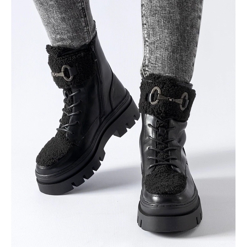 D/CEO Bottes de travail isolées noires avec boucle Highland 2