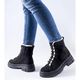 D/CEO Bottines isolées noires en éco-daim Chamblee le noir 2