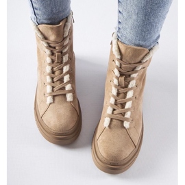 D/CEO Bottines isolées beiges en éco-daim Pompei 3