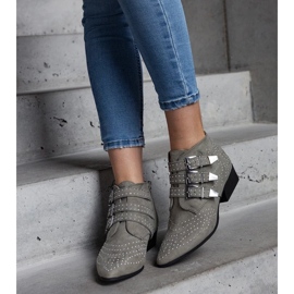 D/CEO Bottines vertes à petit talon décoratif Forever 1