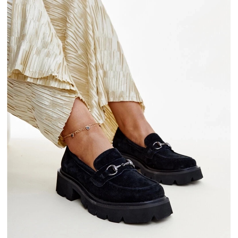 D/CEO Mocassins Vinceza en cuir noir 1