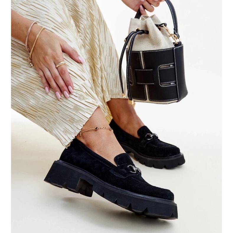 D/CEO Mocassins Vinceza en cuir noir 2