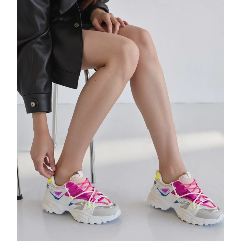 Sneakers féminins Zelora Rose Red multicolore 2 Sneakers féminins Zelora Rose Red multicolore 2