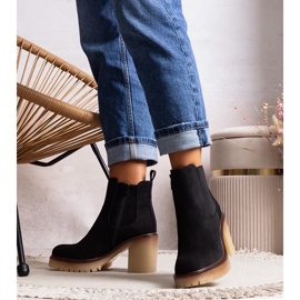 D/CEO Bottines noires sur un talon haut Nurea saisissant le noir 2