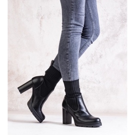 D/CEO Bottines noires en cuir écologique Asera 2